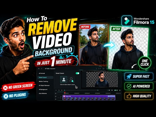 Cómo eliminar el fondo de un video en solo 1 minuto | Tutorial de eliminación de fondo con IA en ...