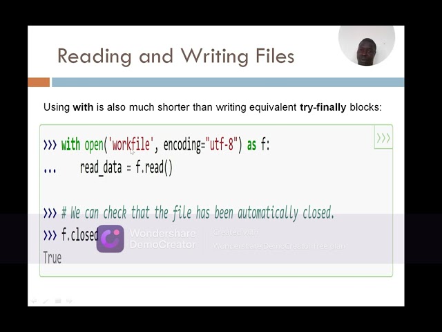 Chapter 7: Input and Output 3 - Manual Old String Formatting Read and Write Files
