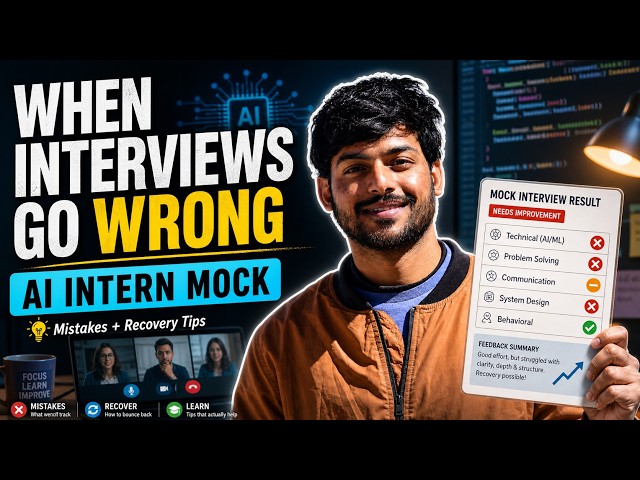 AI Engineer Internship Mock Interview | Every Question Answered + What To Do When It Goes Wrong