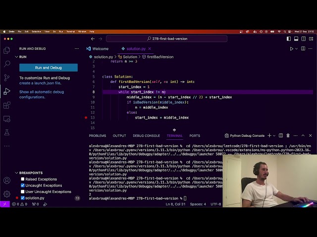 💻Solving All LeetCode Problems with PYTHON 🐍 - 278 First Bad Version