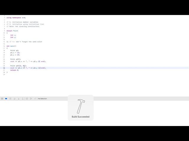 C++ Tutorial: Initializing Struct Instances