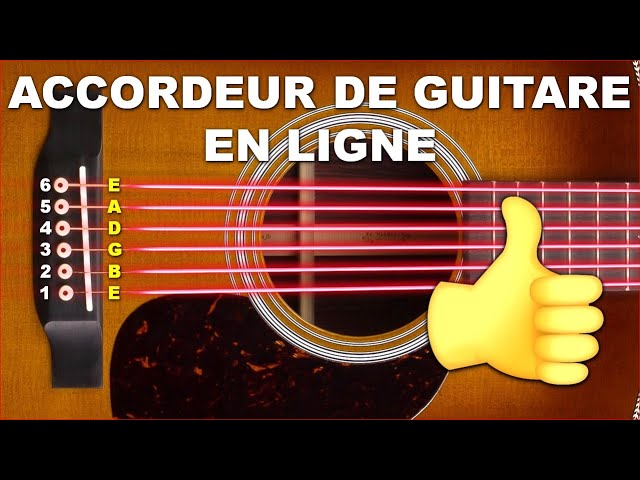 🟢TUNE GUITAR, UN TUNER EN LIGNE POUR ACCORDER LA GUITARE ACOUSTIQUE avec des cordes standards EBGDAE