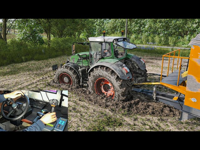 Realistic Lime Spreading with Real Dirt | FS25 Steering Wheel gameplay