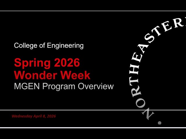 Spring 2026 | Multidisciplinary Engineering Graduate Programs Overview | Wonder Week Webinar Series