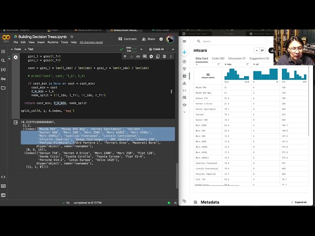 MLiS 2024 Python Lab Build Tree d split node