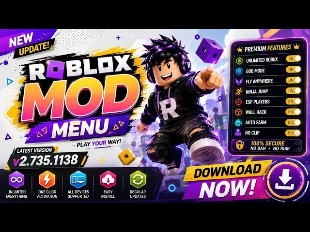 Roblox Mod Menu v2.735.1138 | Unlimited Robux + Script | Roblox Mod Apk | Roblox Mod Menu 2026