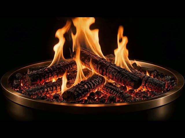 Fireplace Ambience | (NO ADS) Gentle Flames & Cozy | Warm Crackling Fire for Sleep & Relaxation