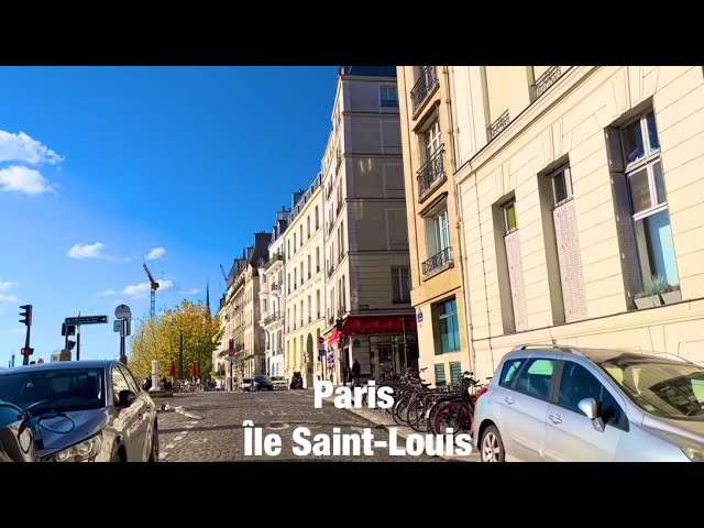 Paris city walks   Île Saint-Louis   Paris,France  4K