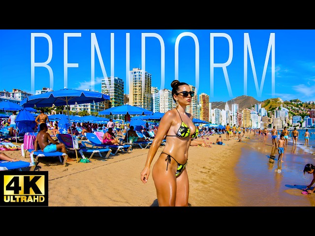 🇪🇸Benidorm Beach Walk 4K 🏖️ Playa de Levante | Costa Blanca Spain Walking Tour☀️