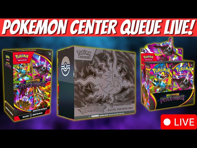 Pokemon Center Queue LIVE! Pitch Black Dropping!