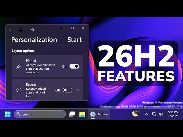 Enable New Windows 11 26H2 Features – New Start Menu, New File Explorer Dialogs and New AI Uninstall