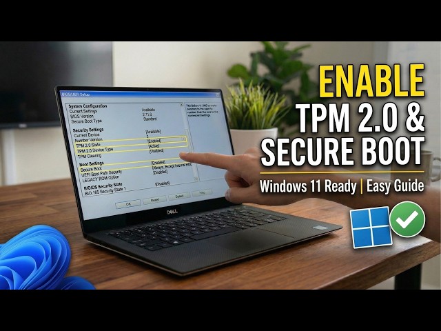 Enable TPM 2.0 & Secure Boot in BIOS for Windows 11