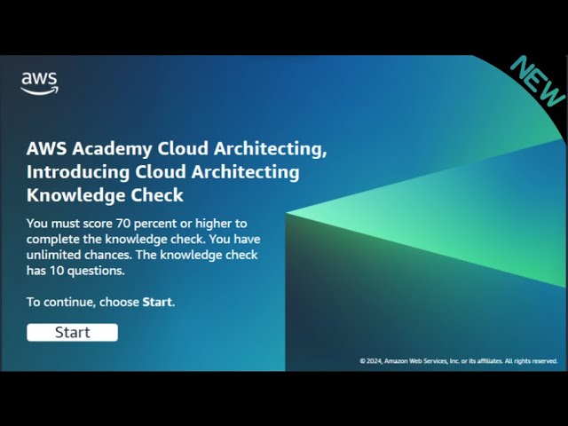 Module 2 Knowledge Check Answers | AWS CLOUD ARCHITECTING | UPDATED