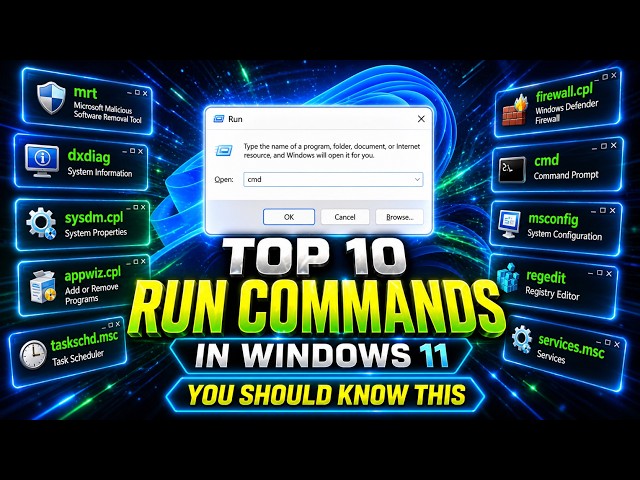 TOP 10 RUN COMMANDS YOU SHOULD KNOW IN WINDOWS 11