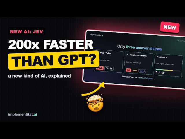 Jev Explained Simply: The AI That's 200x Faster Than ChatGPT
