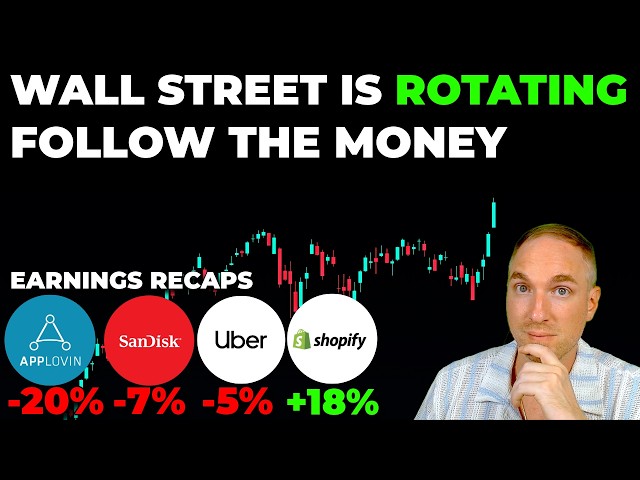 Wall Street is ROTATING! Follow the MONEY.. & SNDK, SHOP, APP, UBER Earnings