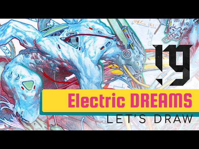 FUELSTAINS - Let's DRAW - Electric DREAMS acrylic color painting full Process timelapse [4k]