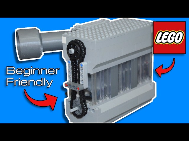 Let's Build a Mighty LEGO Inline-3 Vacuum Engine! (Tutorial)