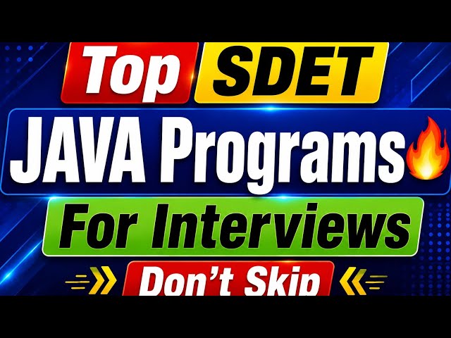 Very Important JAVA Programs for Automation Testing Interviews #java #automationtesting #testing #qa