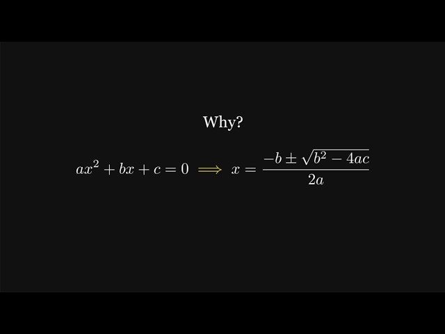 Quadratic Formula - Manim Animation