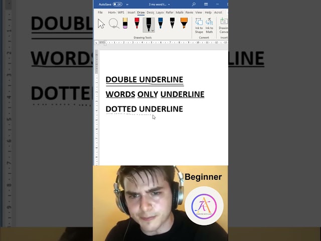 MS Word Underline Tricks! 🤫 🔥 #Shorts