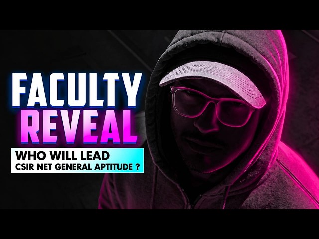 CSIR NET General Aptitude Faculty Reveal 🔥| Who Will Lead the Battle? @PWCSIRNET