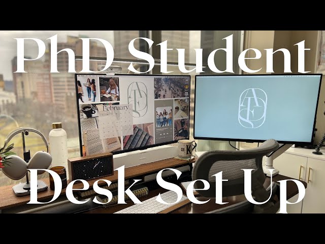 My PhD Student Ultimate WFH Desk Set Up | Mac Studio Ultra, Samsung Monitor, Tidbyt, Autonomous AI