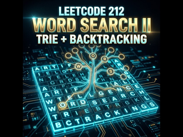 LeetCode 212: Word Search II in less than 5 minutes | Trie + Backtracking