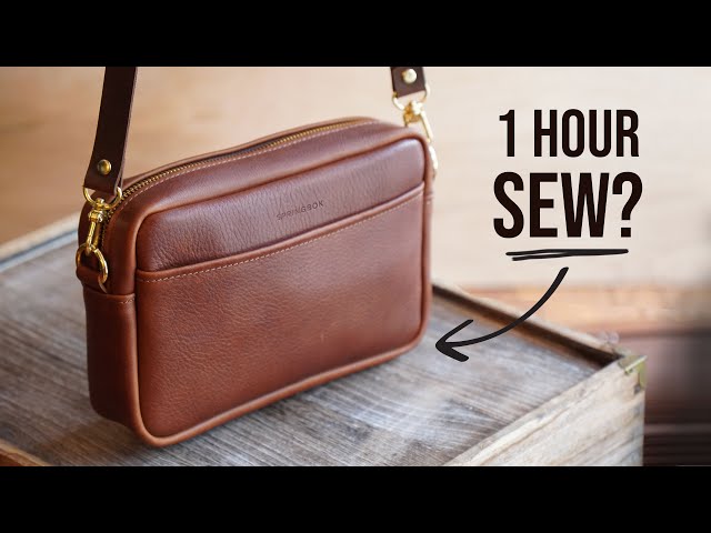 DIY Leather Crossbody Bag: Sew in under 2 Hours!