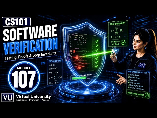 Module 107 - Software Verification | Introduction to Computing | CS101 | Virtual University
