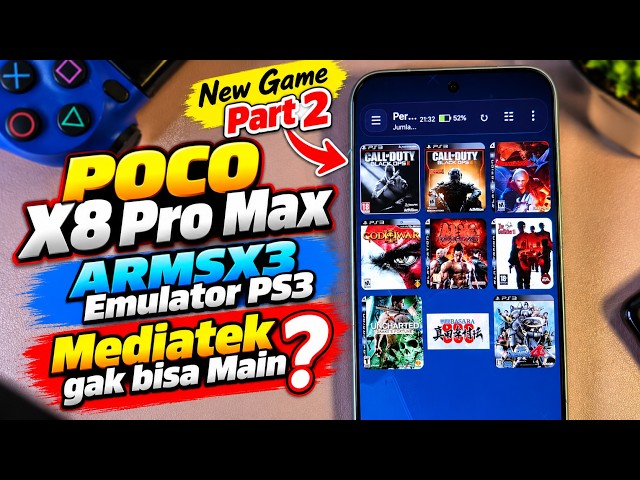 POCO X8 Pro Max Smooth Settings + PS3 ARMSX3 Emulator Test MediaTek Dimensity 9500S Part 2 New Game