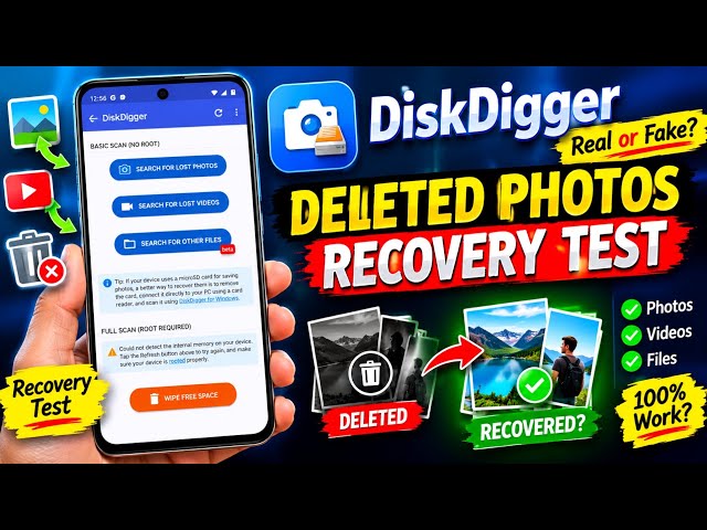 DiskDigger Real or Fake? | Deleted Photos Recovery Test
