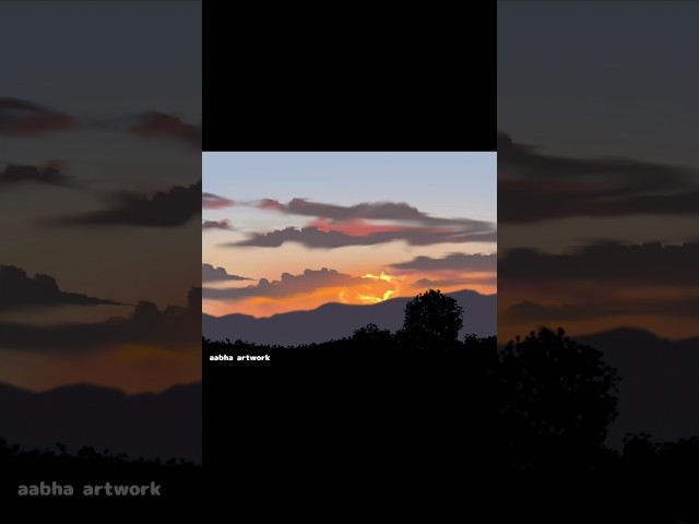 sunset painting #digitalart #ibispaintx #tutorial #art #painting #shorts