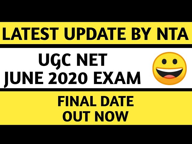 UGC NET LATEST UPDATE || UGC NET JUNE 2020|| LATEST UPDATE BY NTA