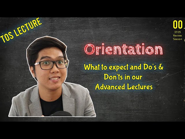 ADVANCED Lecture - ORIENTATION
