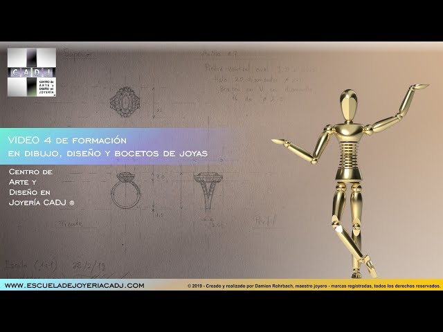 Jewelry sketches and jewelry drawing CADJ® Jewelry School VIDEO 4