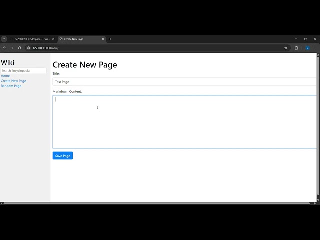 CS50 Web Project 1: Wiki