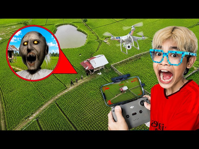 SCARY!!! GRANNY RECORDED BY DRONE AT THE OLD WOODEN HOUSE!