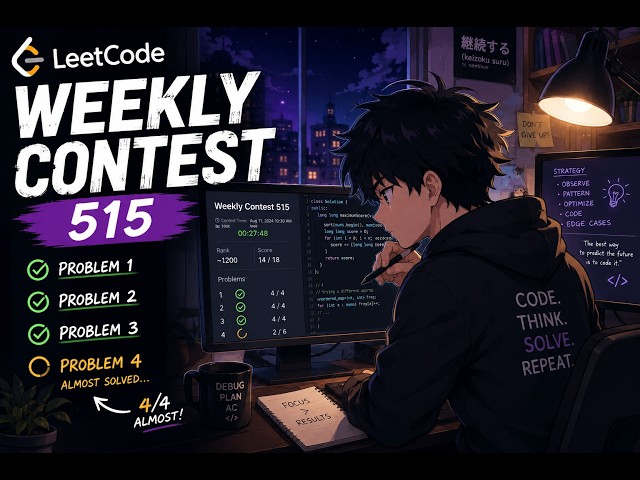 LeetCode Weekly 515 3/4 Solved (Almost Solved 4th) | C++