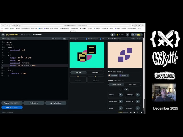 CSSBattle for DECEMBER 27 (2025)