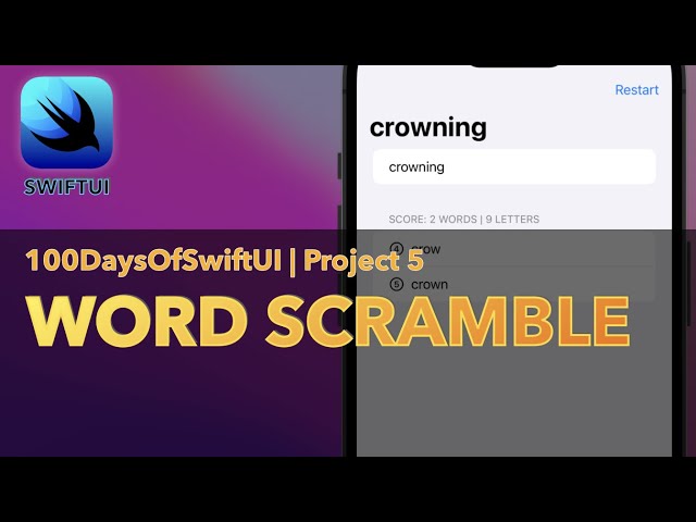 Word Scramble | 100 Days Of SwiftUI | Day 29-31 | Project 5
