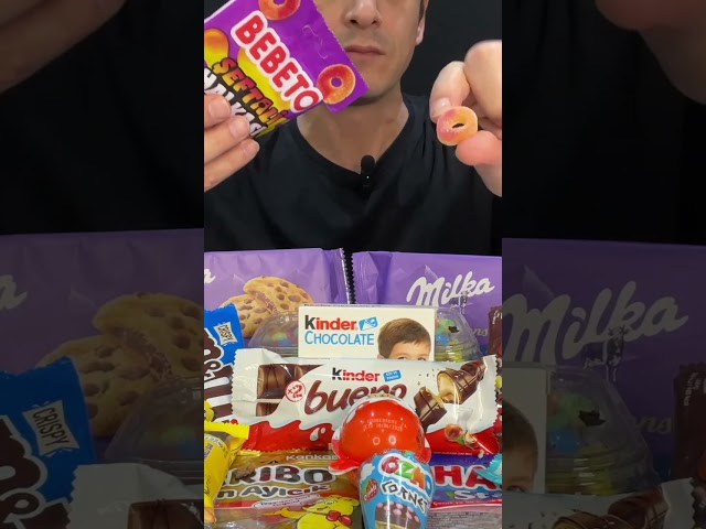 Bebeto Peach Jelly Gum ASMR Eating Sounds 🍑 Chewy Fruity Candy Unboxing & Review | #Shorts | MrAbolo