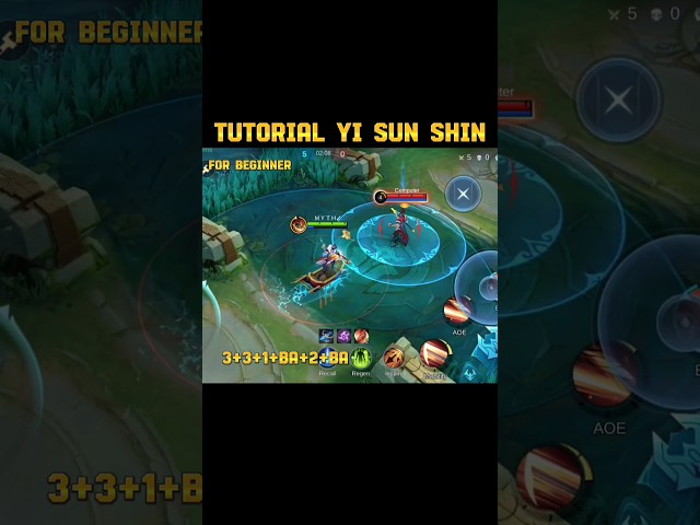 YI SUN SHIN BEGINNER TUTORIAL ✅ #mobalegends5v5 #moba5v5pippin #moba5v5english #yisunshin #shorts