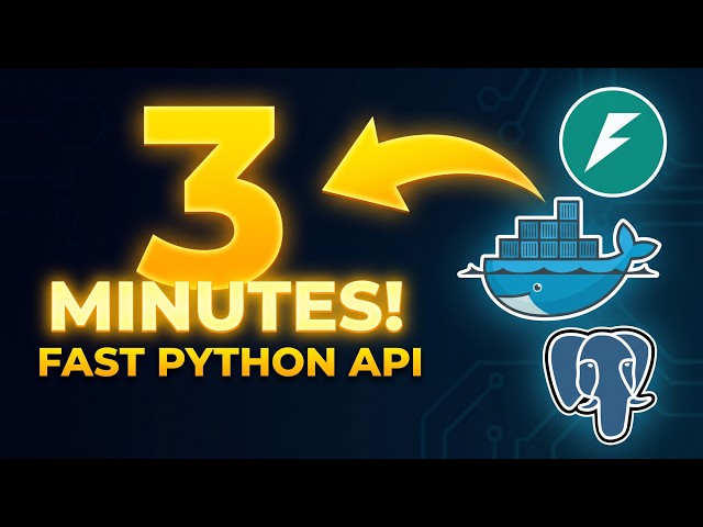 Build a Python API in 3 Minutes (FastAPI, Docker, Postgres)