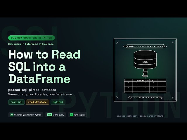 How to Read SQL into a DataFrame in Python — Tutorial