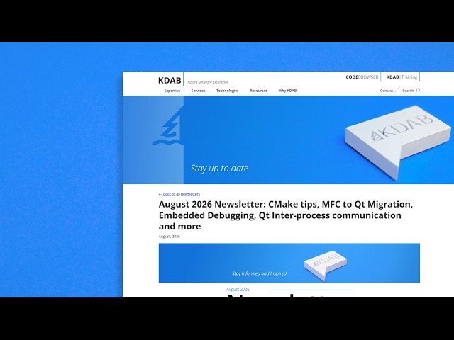 August 2026 News for Professional Developers: CMake Tips, MFC to Qt Migration, Embedded Debugging