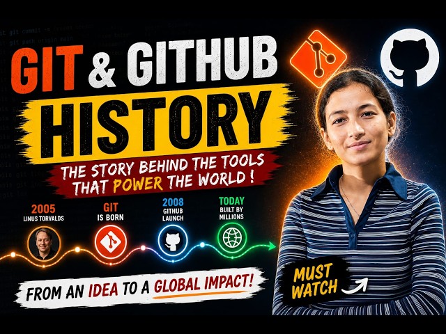 Video 1.Git & GitHub History Explained | Why Git & GitHub Were Created? |Git vs GitHub vs Repository