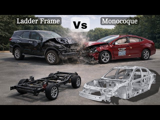 Monocoque vs Ladder Frame | Safety, Strength & Real Difference #ladder #monocoque #chessy #safety