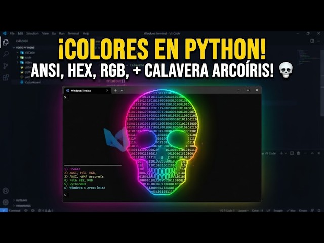 ¡Crea un Menú de Colores Interactivo en Python! 🎨 | ANSI, HEX, RGB y Animación Arcoíris 💀